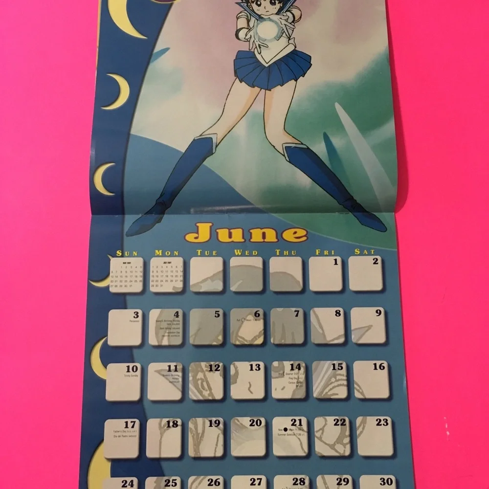 Sailor Moon Calendar 2001 Great Condition